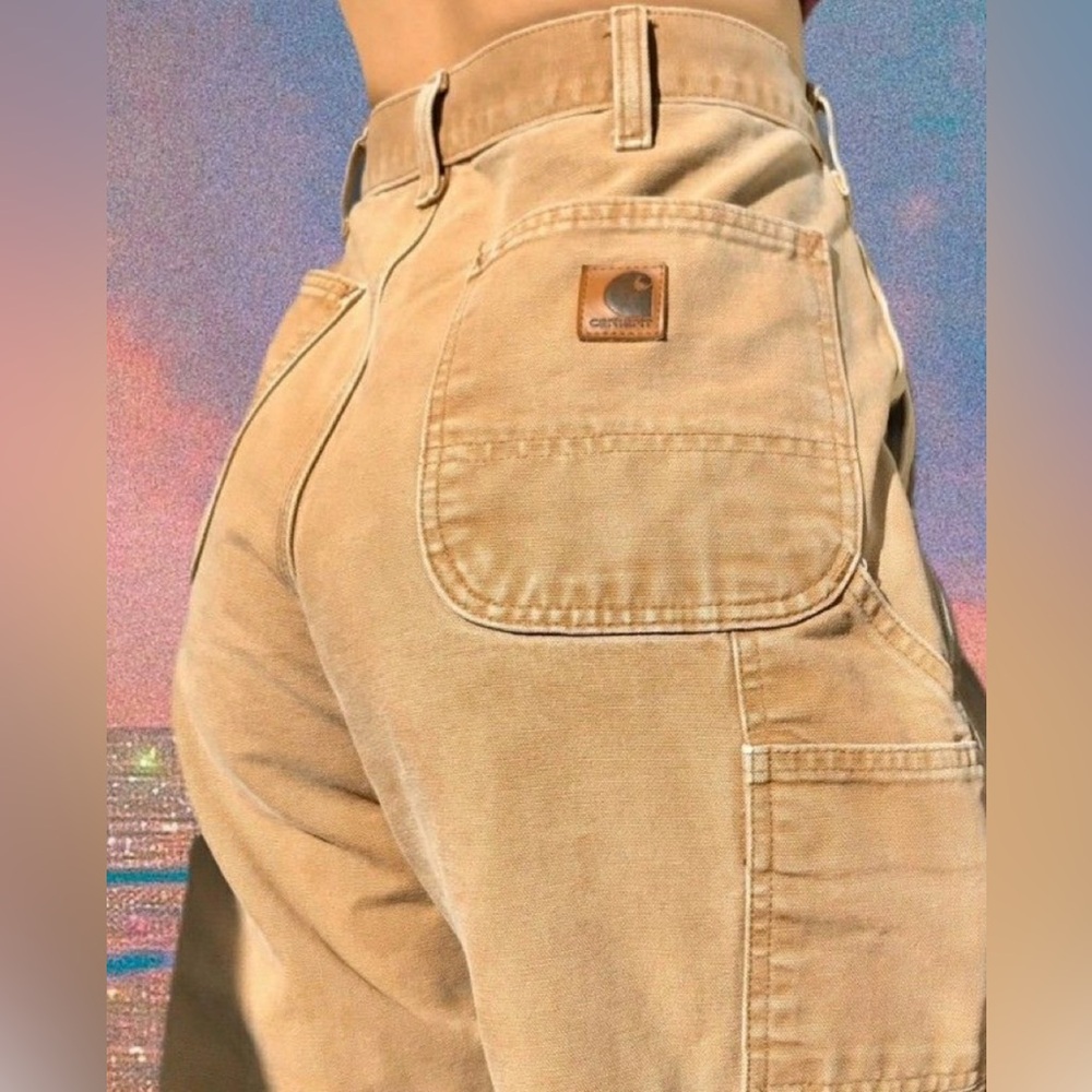 Carhartt Tan/Camel Cargo Work Pants Durable Men or Women